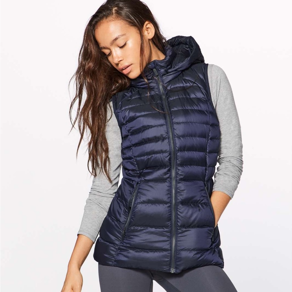 Lululemon Down For It Vest Navy Blue